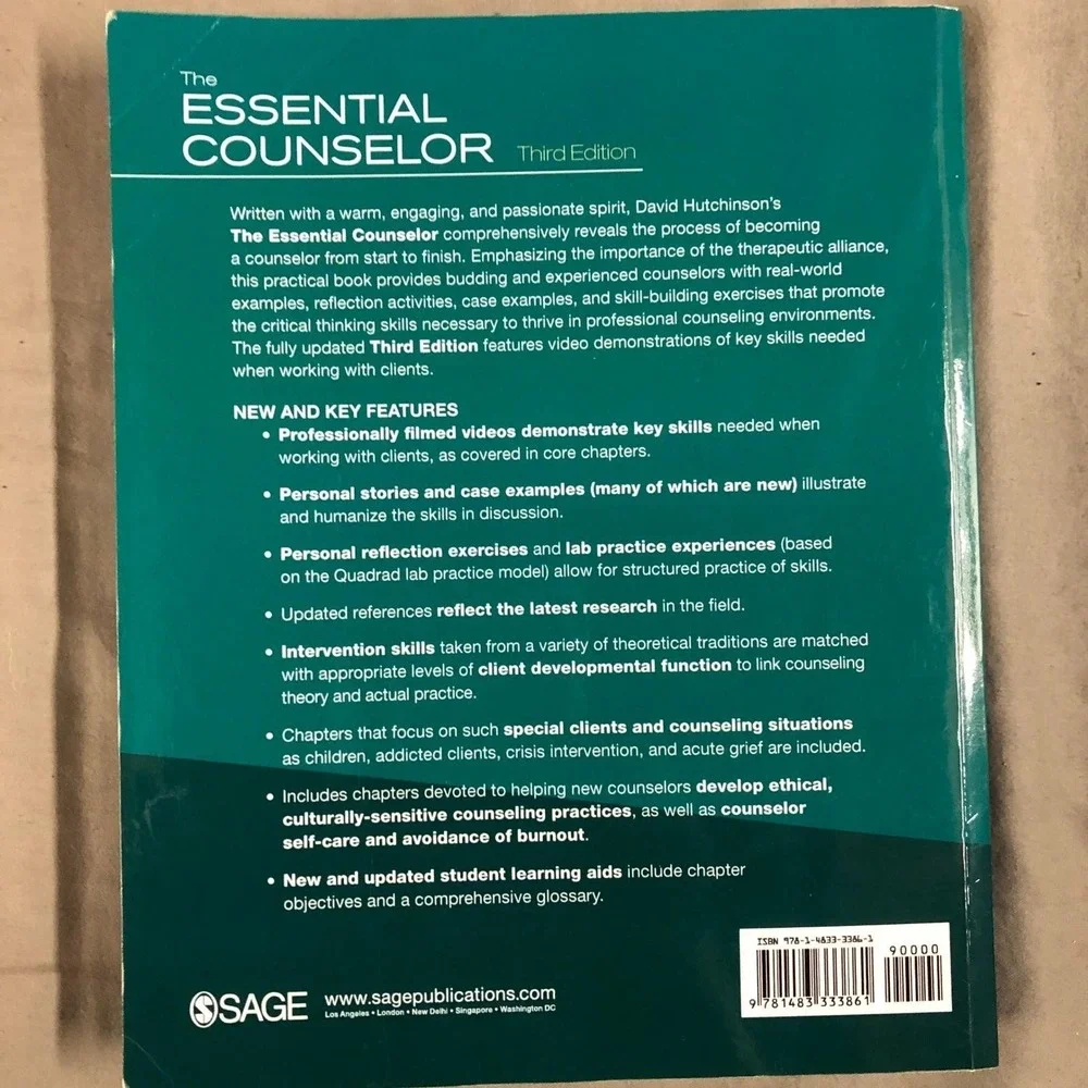 The Essential Counselor Third Edition David Hutchinson Process Skills Boo‎